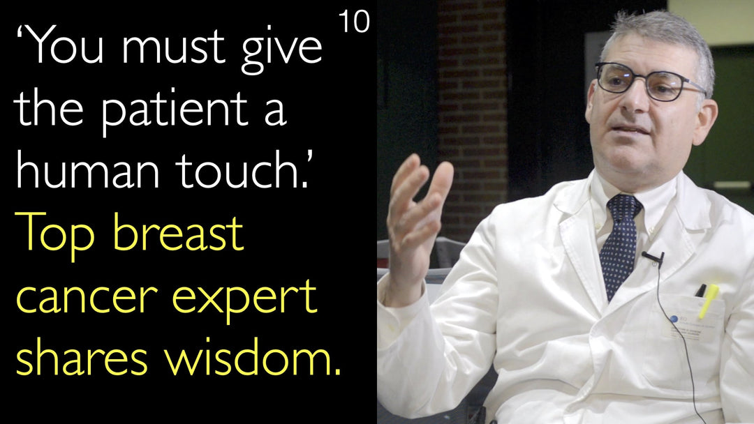 Potilaan kohtaamisen tulee perustua inhimillisyyteen. Huippuluokan rintasyöpäasiantuntija jakaa kokemuksiaan. 10